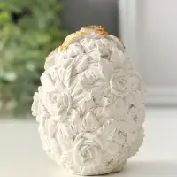 Фигура "Дева" размер 8х6 см, белый с позолотой ,гипс