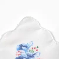 Платки носовые женские Экономь и Я "Полянка" 30*30 см, (набор 12 шт), рис. МИКС,100% пэ