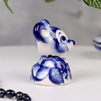 Сувенир гжель &laquo;Мышь&raquo;, бело-синий,керамика,