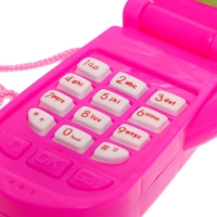 Музыкальный телефон &laquo;Зверюшки&raquo;, русская озвучка, световые эффекты, работает от батареек, МИКС