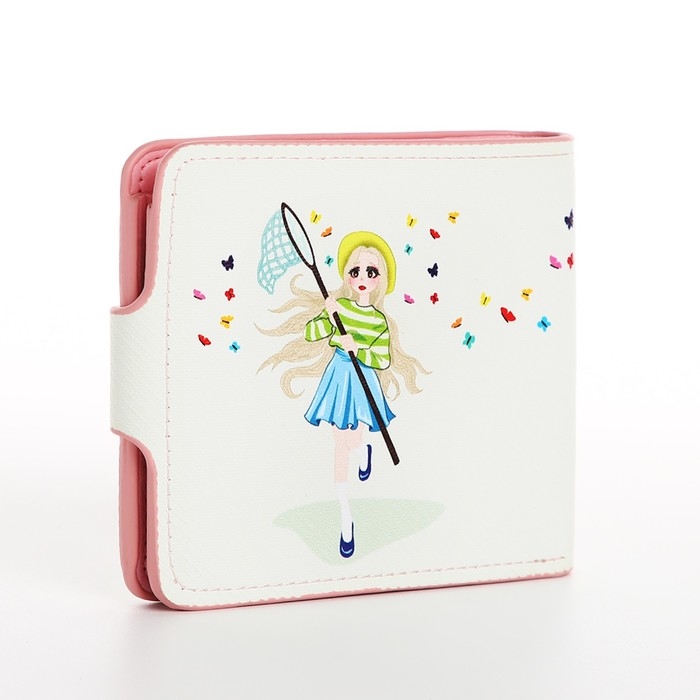 Кошелёк на кнопке, цвет голубой