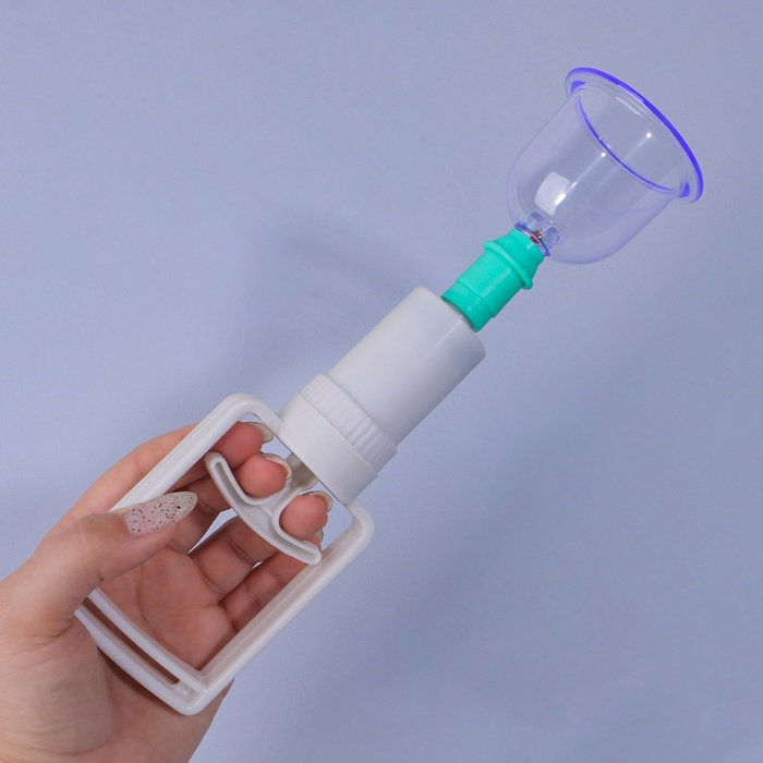 Набор вакуумных банок для массажа, 12 шт, цвет синий/прозрачный