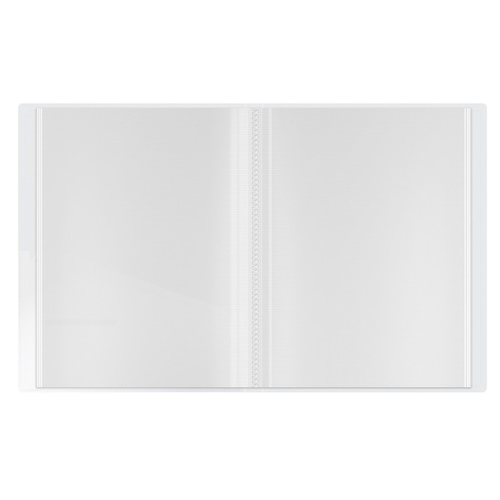 Папка с 20 вкладышами А4, 500 мкм, Calligrata, текстура "песок", белая