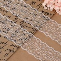 Кружево капроновое, 45 мм &times; 10 &plusmn; 1 м, цвет белый