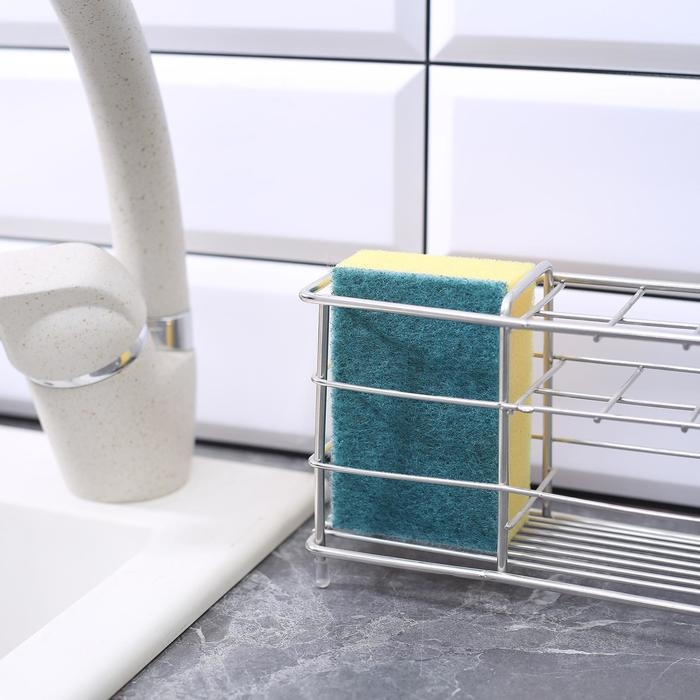 Набор губок для посуды с чистящим слоем Доляна &laquo;Макси&raquo;, 9&times;6&times;3,5 см, 10 шт