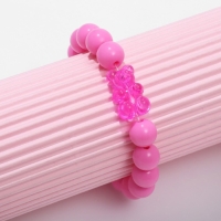 Браслет детский &laquo;Выбражулька&raquo; мармеладный мишка, цвет матовый розовый