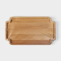 Поднос деревянный для подачи Adelica, 35&times;20&times;1,8 см, потайные ручки, массив берёзы, пропитано маслом, цвет натуральный