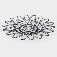 Фруктовница Доляна раскладная, 29&times;29&times;4,5 см, цвет чёрный