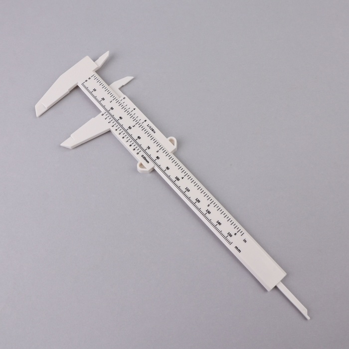 Штангенциркуль для разметки бровей, 21 &times; 7,5 см, цвет белый