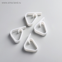 Зажимы для скатерти Доляна &laquo;Калипсо&raquo;, набор 4 шт, пластик, белые