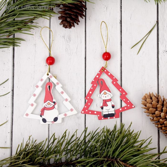 Подвеска новогодняя &laquo;Забавный снеговичок&raquo;, МИКС