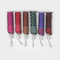 Зонт полуавтоматический &laquo;Узор&raquo;, эпонж, 3 сложения, 8 спиц, R = 48/55 см, D = 110 см, цвет МИКС