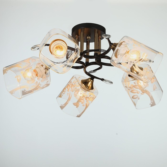 Люстра Светогор 5681 5хЕ27 черный /золото