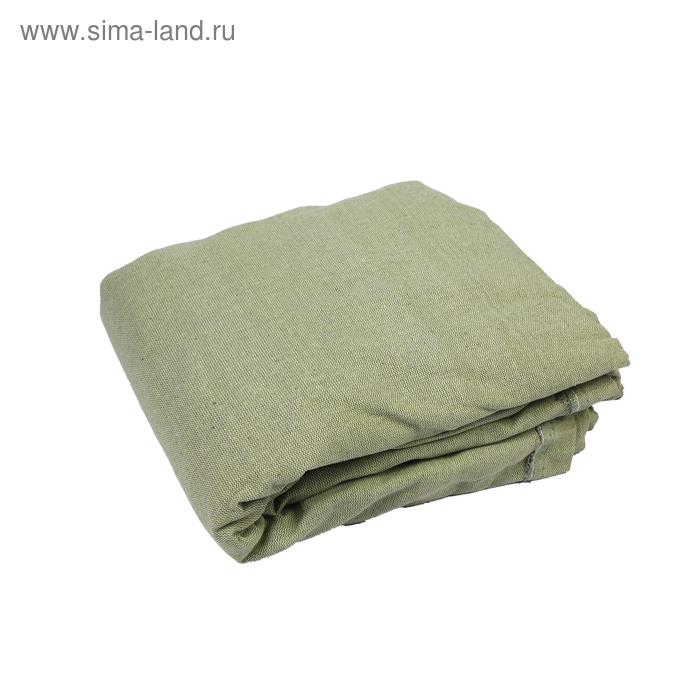 Брезент огнеупорный, 4 &times; 3 м, плотность 400 г/м&sup2;, люверсы шаг 1 м, хаки