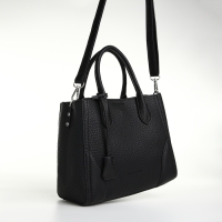 Сумка женская на молнии, TEXTURA, маленький размер, цвет чёрный