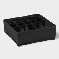 Органайзер для хранения белья &laquo;Смарт&raquo;, 15 ячеек, 30&times;30&times;11 см, цвет черный