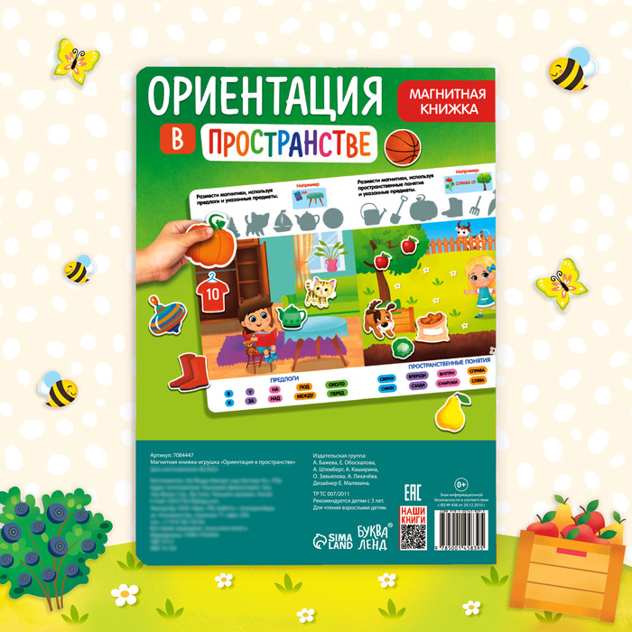 Магнитная книжка-игрушка &laquo;Ориентация в пространстве&raquo;