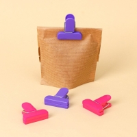 Набор зажимов для пакетов, 4&times;1,7 см, 4 шт, цвет МИКС