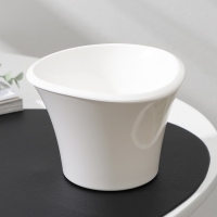 Кашпо для цветов со вставкой &laquo;Лагуна&raquo;, 600 мл, d=13 см, h=9 см, цвет белый