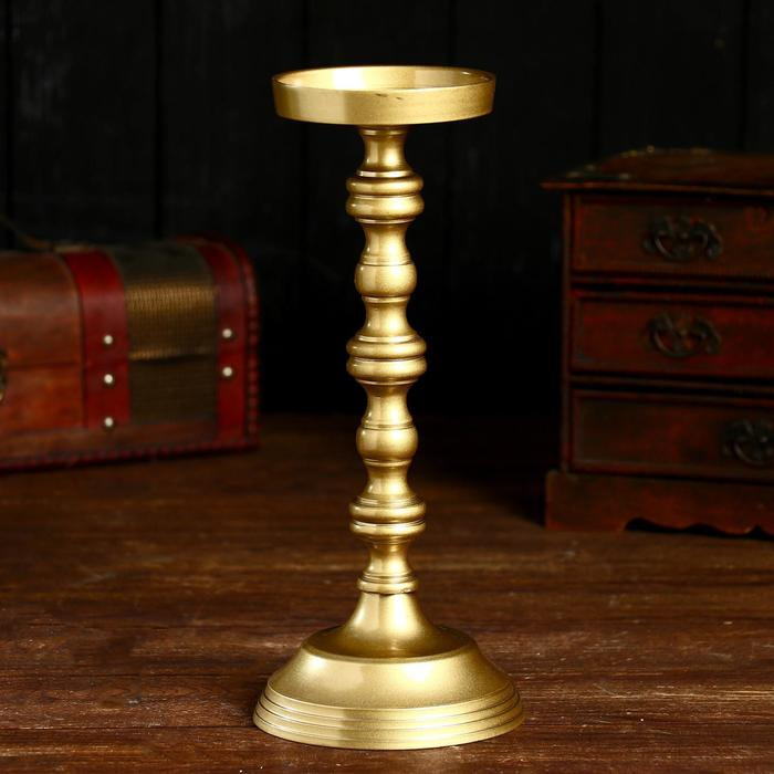 Подсвечник "Анселл" алюминий 12х12х28 см