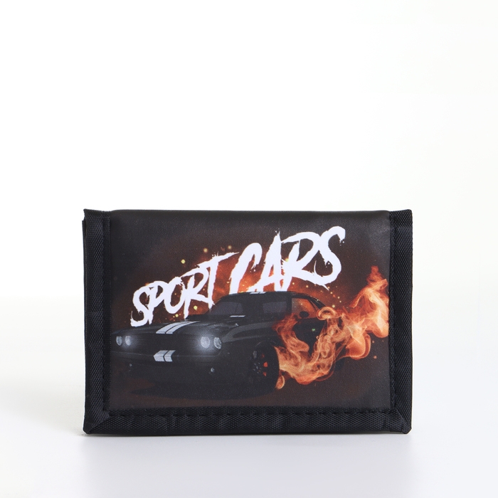 Кошелёк детский на липучке &laquo;Выбражулька&raquo;, цвет чёрный