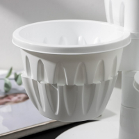 Кашпо многоярусное Plast-Avenue &laquo;Каскад&raquo;, 3 шт., 700 мл, пластик, белое