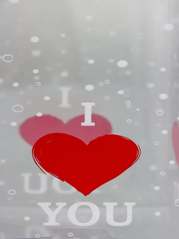 Складная прозрачная коробка из PVC, для упаковки подарков, I love you, 12&times;12&times;15 см