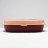 Туалет с бортом 40&times;34&times;11 см, бордовый