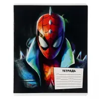 Тетрадь в линейку 18 листов, 5 видов МИКС, обложка мелованный картон, &laquo;Человек-паук&raquo;