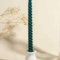 Набор свечей витых, 2х25 см, 4 шт, палитра зелёного 25,5х8,8х2,4 см