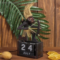 Сувенир календарь &laquo;Абориген с луком&raquo;, 23 см, дерево