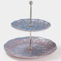 Фруктовница 2-х ярусная "ЭЛЕОНОРА БРОНЗА" 21/28 см