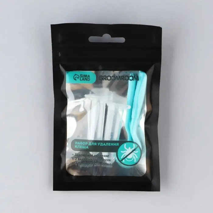Набор для удаления клеща, клещедёрка 2 шт, контейнер 2 шт