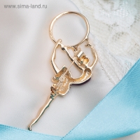 Брошь &laquo;Гимнастка&raquo; с хулахупом, цвет фиолетовый в золоте