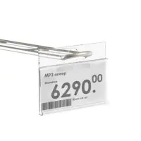 Ценникодержатель на крючок, подвесной, 7&times;3,9 см, прозрачный