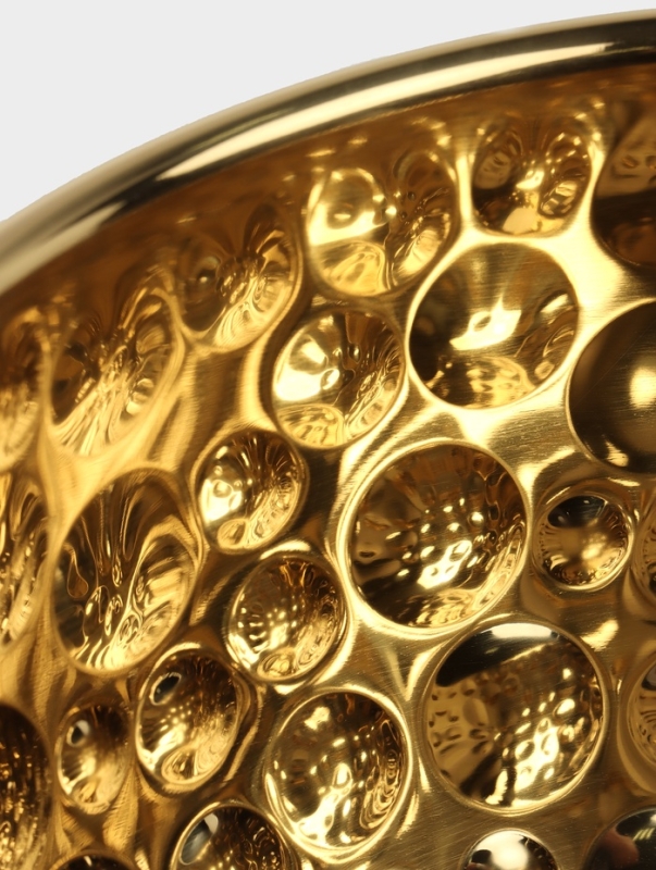 Набор мисок-салатников из нержавеющей стали 16/20/24 см, цвет золотой