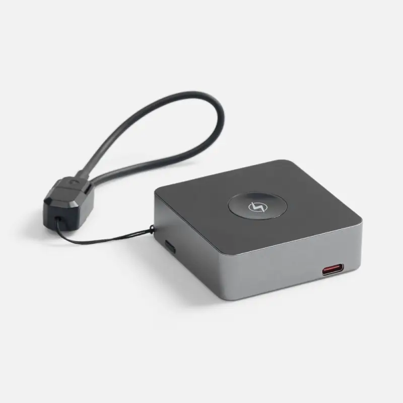 Внешний аккумулятор с беспроводной зарядкой Aura Power, серый