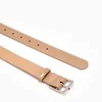 Ремень жен 05-01-02-01, Июнь2508, 3*0,3*110 см, без винта, пряж мат металл, 1 прокол, беж