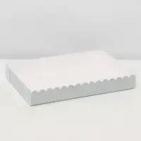 Коробка для печенья, серебряная, 22&times;15&times;3 см