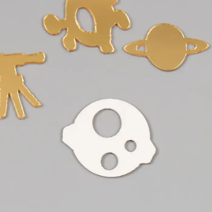 Декор для творчества пластик зеркальный "Космос" набор 6 шт