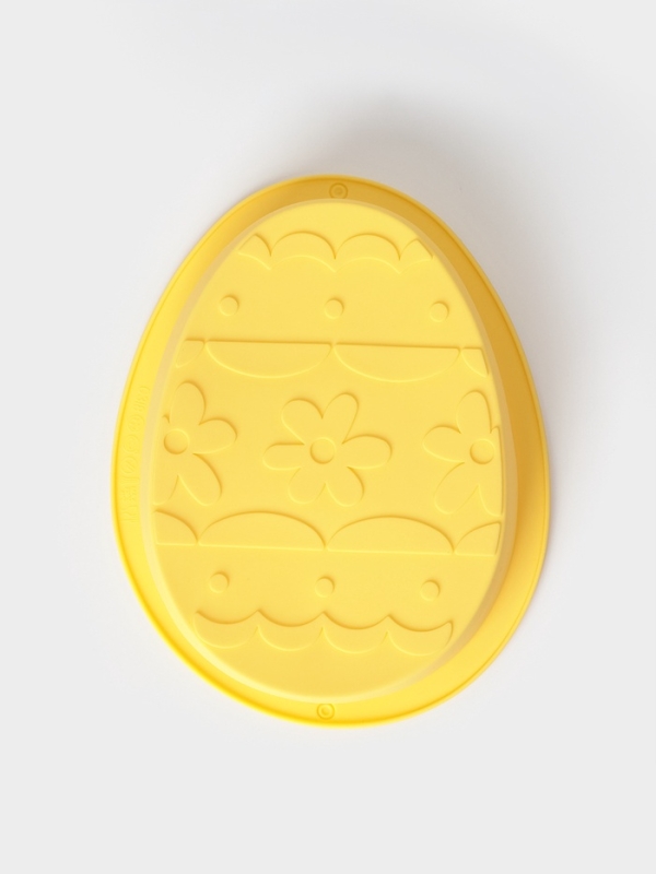 Форма для выпечки Доляна &laquo;Пасхальное яйцо&raquo;, 20,5&times;15,7&times;4,4 см, силикон, жёлтая
