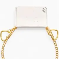 Цепочка на шею два сердца, затяжка, цвет золото