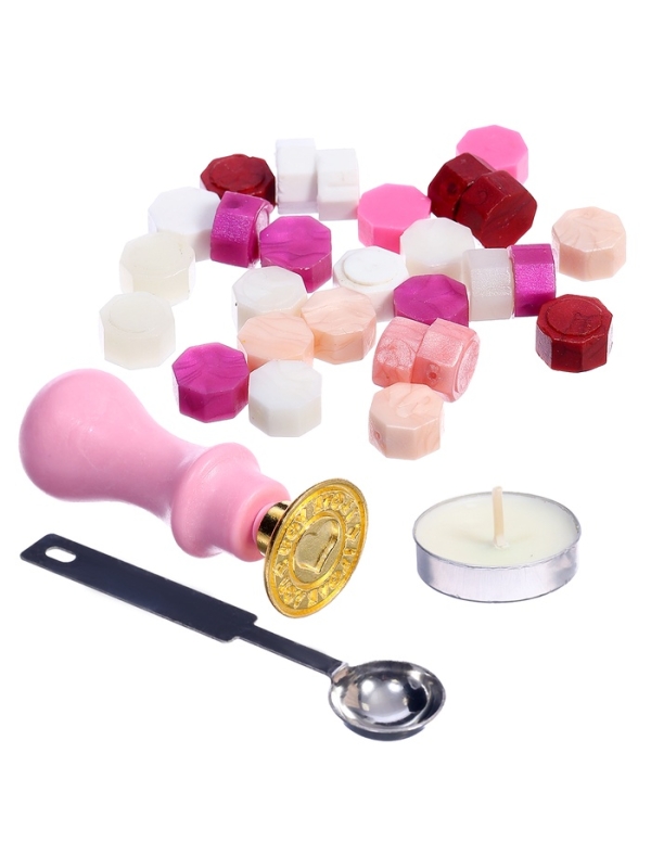 Набор для опытов для детей &laquo;Сургучная печать. Я тебя люблю&raquo;, штамп, сургуч, конверт для письма