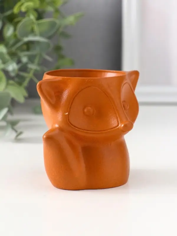 Подставка для мелочей "Лиса" 7х9х7 см, красная глина