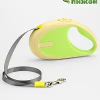 Рулетка - поводок для собак, лента 3 метра, зелёная