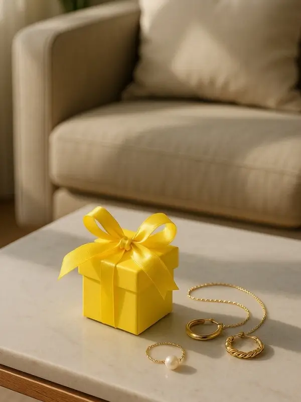 Коробочка подарочная складная &laquo;Презент&raquo; 6&times;6&times;6, желтый