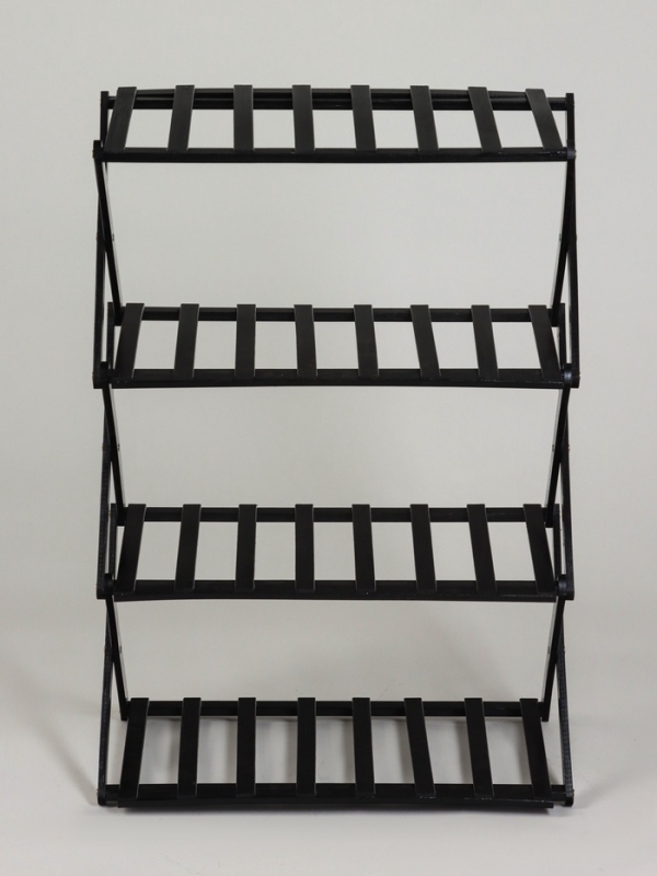 Подставка для цветов Greengo, 4 полки, 50 &times; 25 &times; 68 см, напольная, бамбук, чёрная