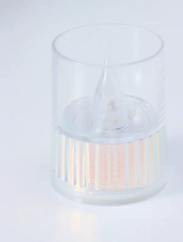 Светодиодная свеча LED "Свеча" 3хLR1130, прозрачный, перламутр 3,7х3,7х4,5 см