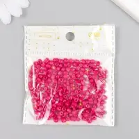 Бисер круглый 6/0 "Розовый перламутр" 20 гр