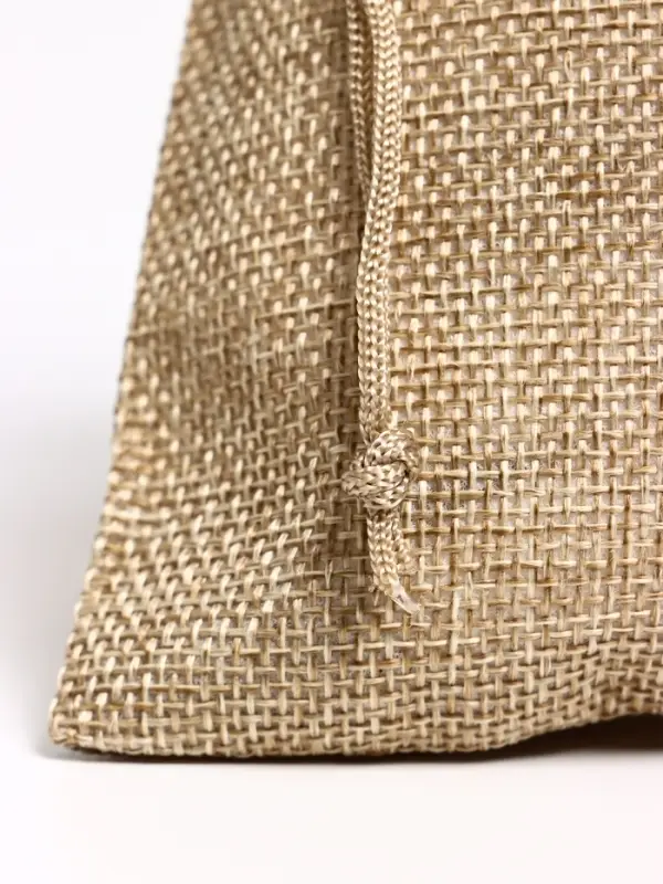 Мешочек подарочный из холщи, серый, 13&times;18 см